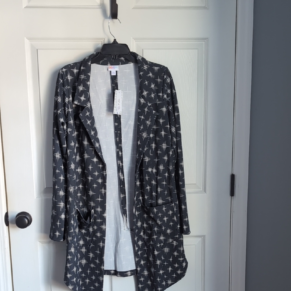 LuLaRoe Black and White Patterned Blazer